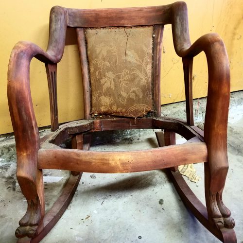 a real wood chair ready for restoration