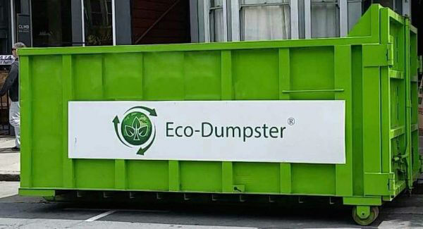 dumpster sitting on a street in San Francisco Bay